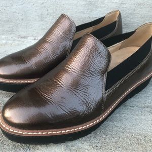 Naturalizer Adra Bronze Patent Leather Loafers sz7M
